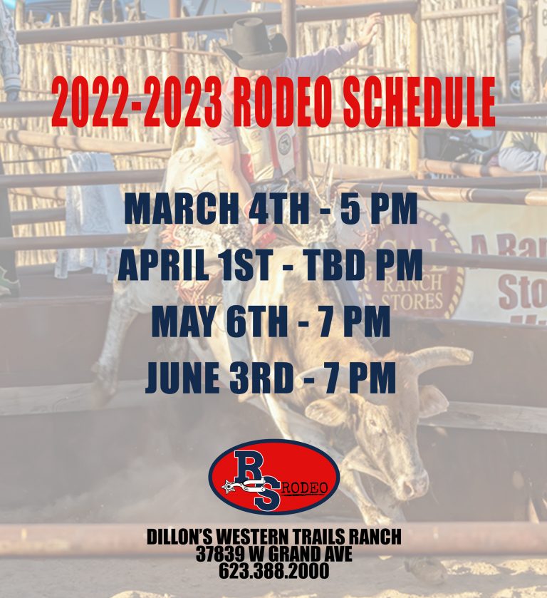2022 2023 Western Trails Ranch Rodeo Calendar Amazing BBQ